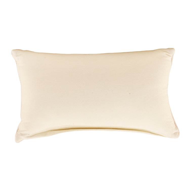 Castries 100% Cotton Lumbar Rectangular Off-White and Black Pillow