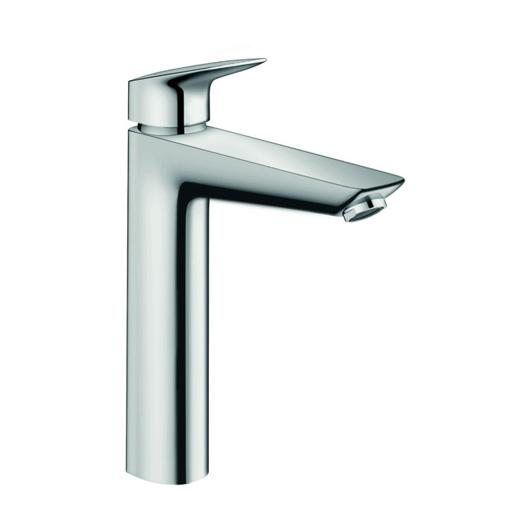 EcoFlow Brushed Nickel Single Hole Vessel Faucet with Metal Handle