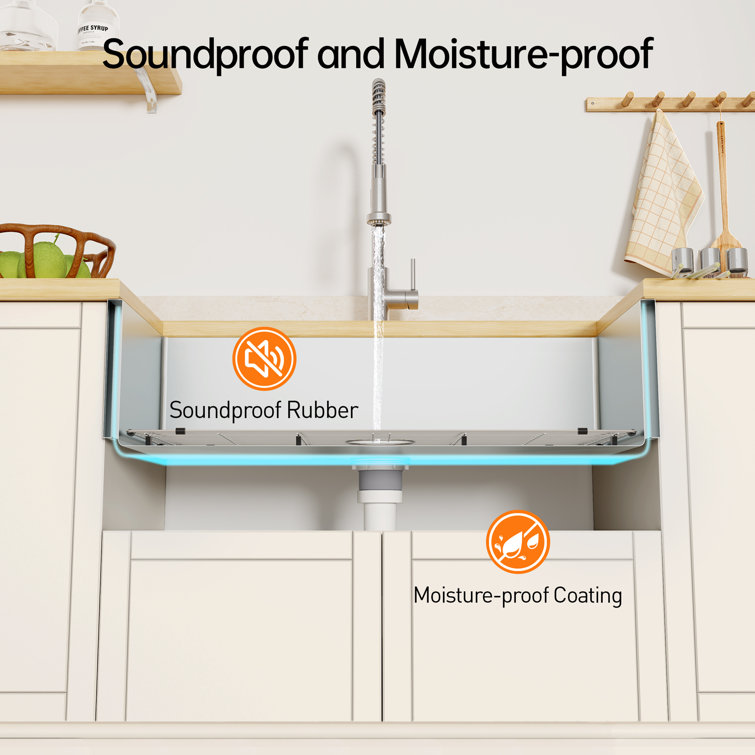 33'' Stainless Steel Drop-In Single Bowl Kitchen Sink