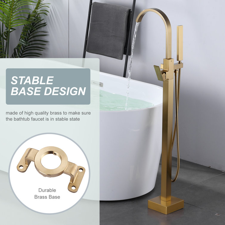 1 Handle Bathroom Freestanding Tub Filler with Diverter