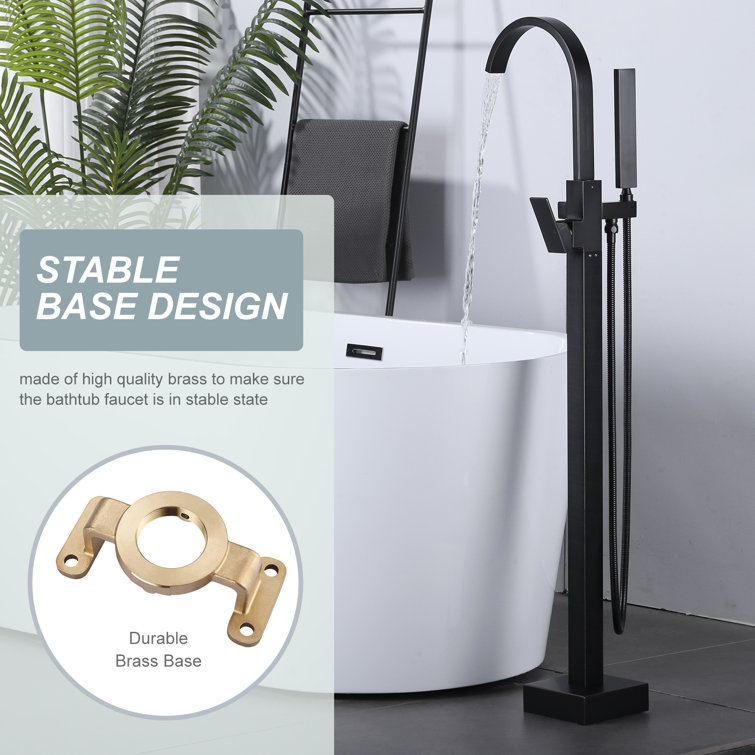 Oil Rubbed Bronze Freestanding Tub Filler with Lever Handle