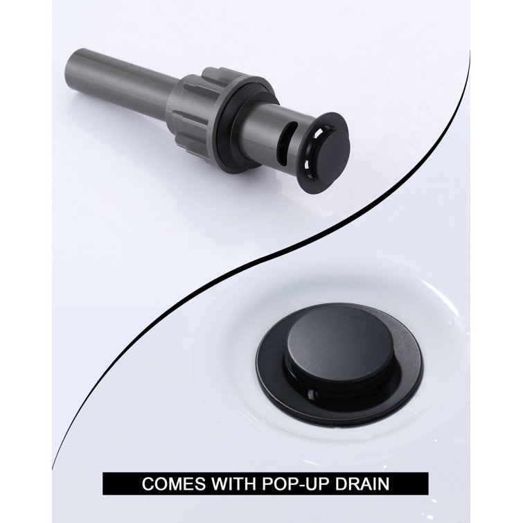 Black and Gold 8-Inch Widespread Double Handle Bathroom Faucet