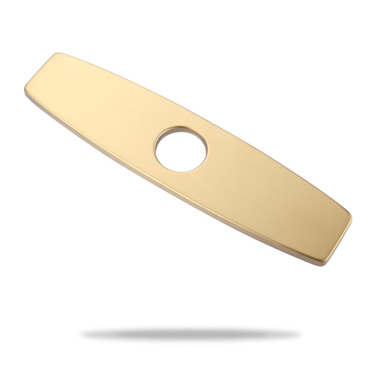 Brushed Gold Stainless Steel Sink Faucet Hole Cover Deck Plate