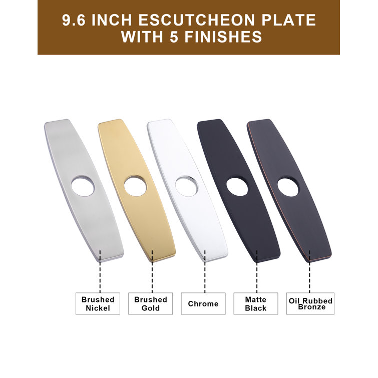 Brushed Gold Stainless Steel Sink Faucet Hole Cover Deck Plate