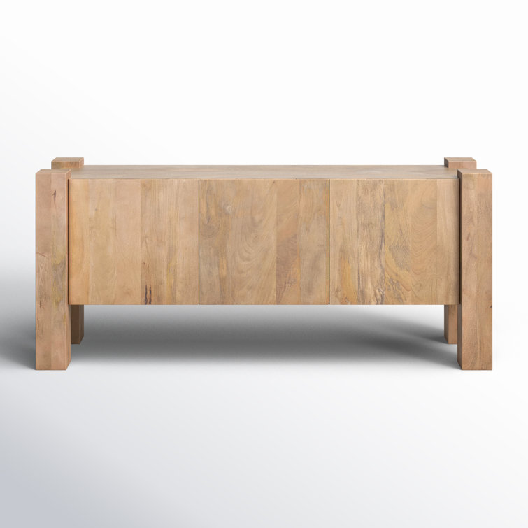 Wynda 74.5'' Light Brown Solid Wood Sideboard