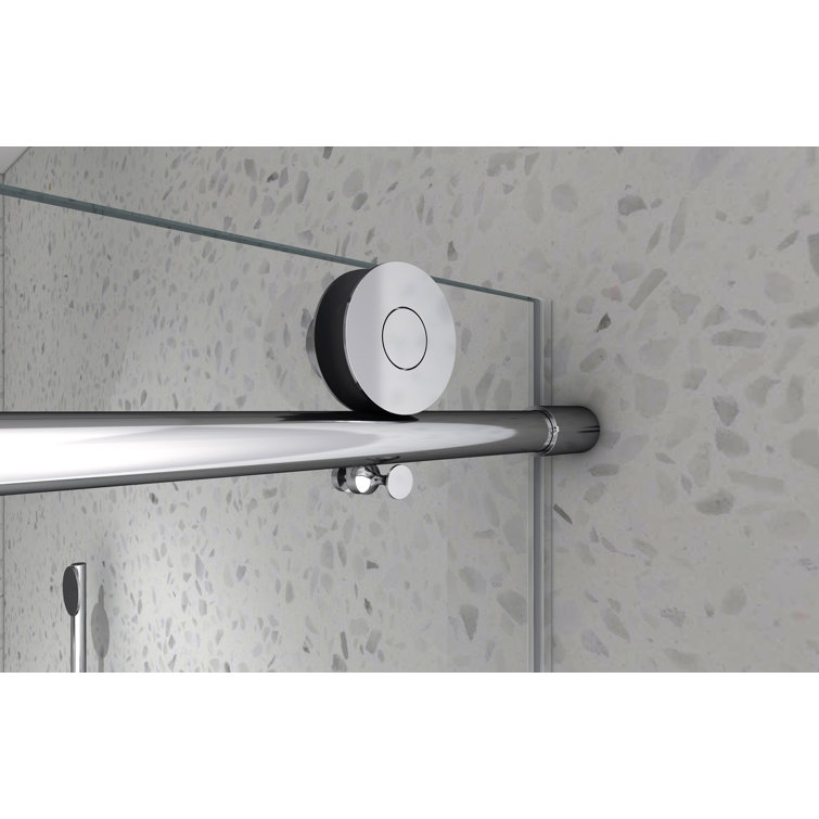 48'' W x 76'' H Clear Tempered Glass Frameless Shower Door