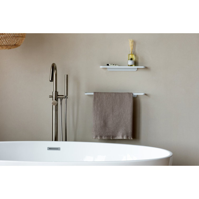 Mineral Fresh White Steel Wall Mounted Towel Rail