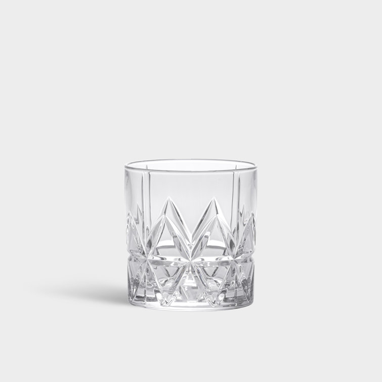 Orrefors Peak Lead-Free Crystal Double Old Fashioned Glass Set