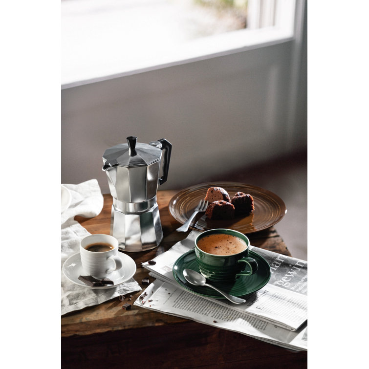 Gray Ceramic Round Beverage Mugs Set of 4
