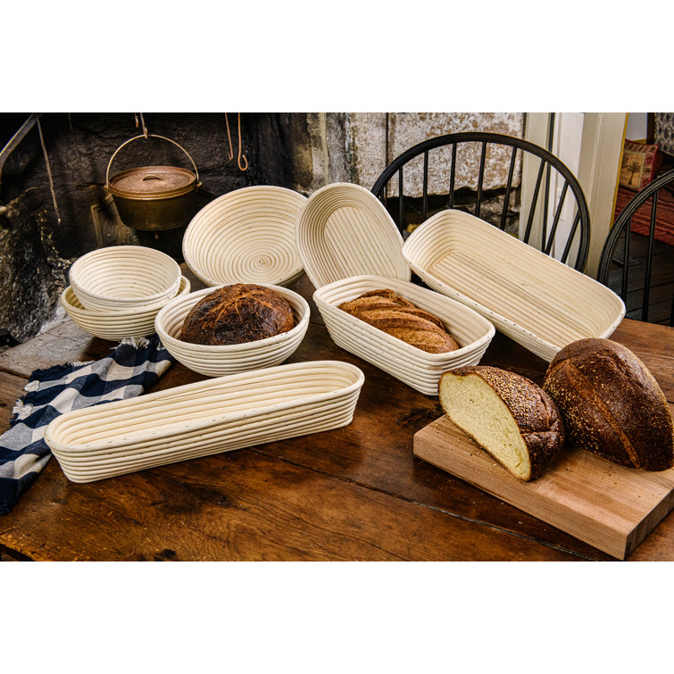 Natural Rattan Oval Kids Food Serving Basket