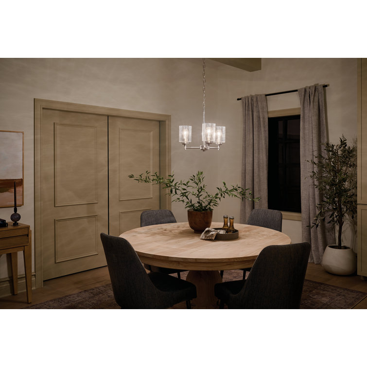 Winslow 18" Brushed Nickel Mini Chandelier with Clear Glass