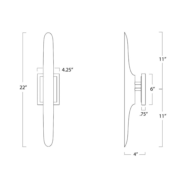 Mid-Century Modern Natural Brass Dual-Light Dimmable Sconce