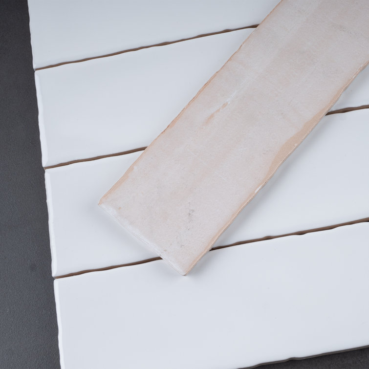 White Polished Ceramic Subway Wall Tile 3x12
