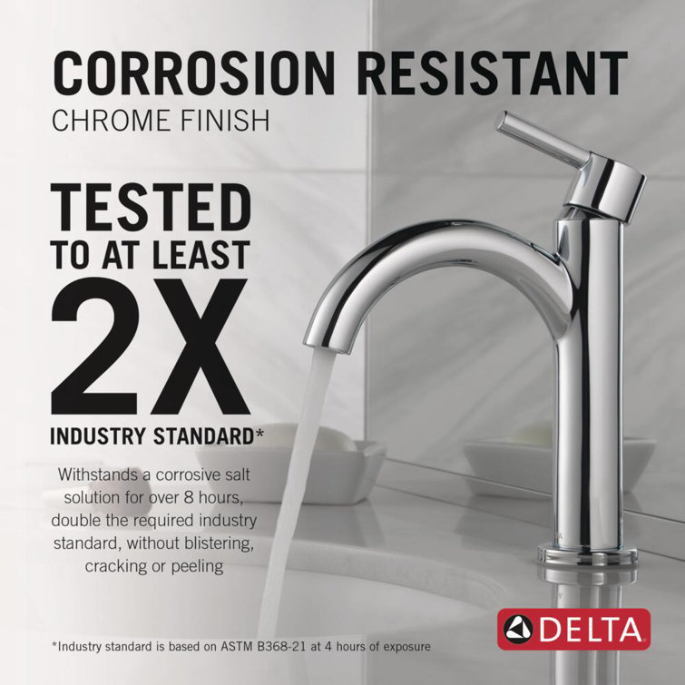 Delta Nicoli Chrome 8'' Single Handle Modern Bathroom Faucet