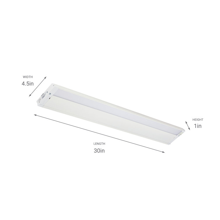 12'' White LED Under Cabinet Light Bar with Frosted Diffuser