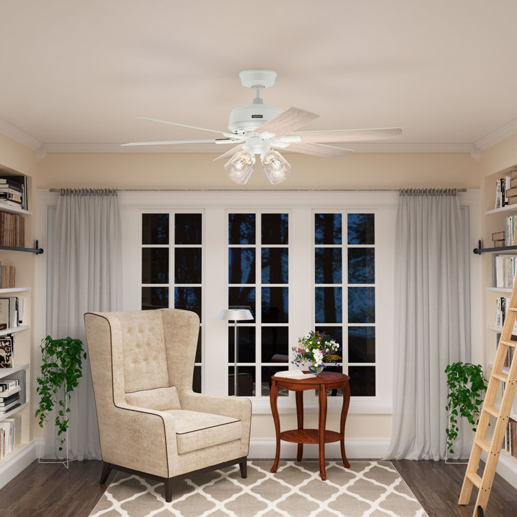 Fonthill 52-Inch Brushed Nickel Ceiling Fan with Light and Remote