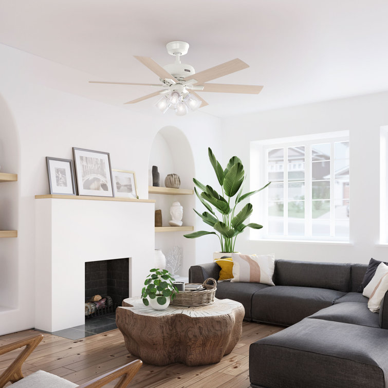 Fonthill 52-Inch Brushed Nickel Ceiling Fan with Light and Remote