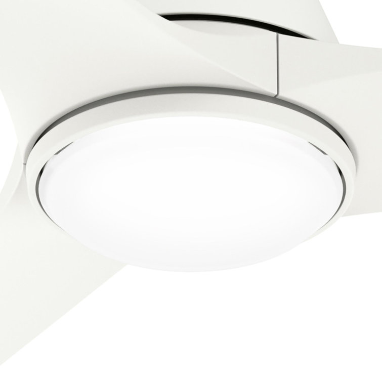 Hunter 52-Inch Matte White Smart Ceiling Fan with LED Light and Remote