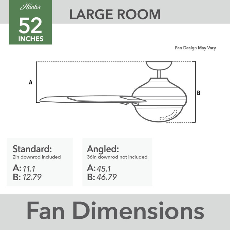 Hunter 52-Inch Matte White Smart Ceiling Fan with LED Light and Remote