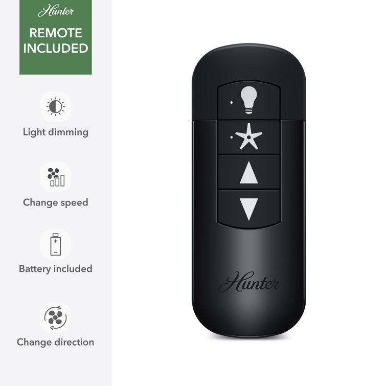 Matte Black 36" Ceiling Fan with LED Light and Remote