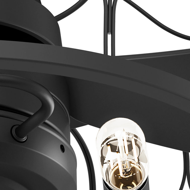 Matte Black 36" Ceiling Fan with LED Light and Remote