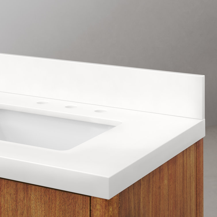 Sequoia 72-Inch Double Sink Mango Wood Bath Vanity with White Quartz Top
