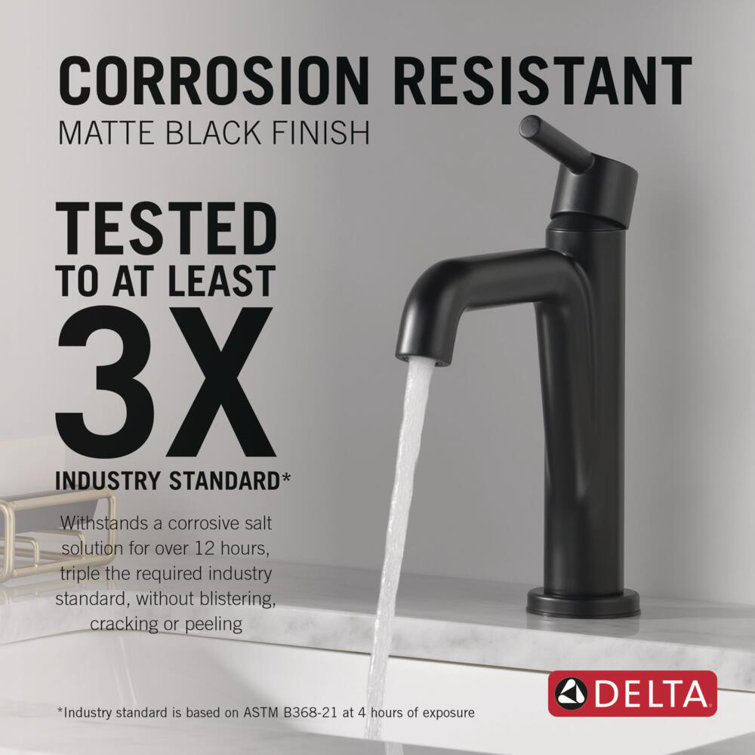 Nicoli Matte Black Single Hole Brass Bathroom Faucet