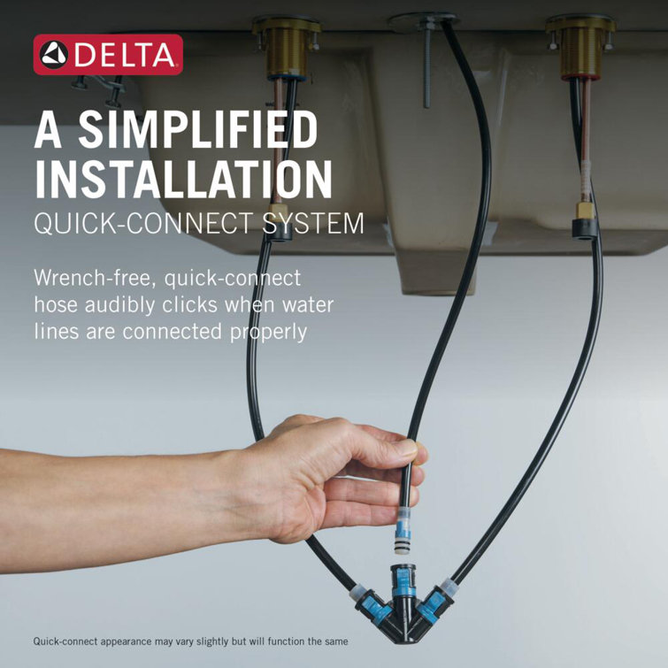 Delta Nicoli Brilliance Stainless 3-Hole Widespread Bathroom Faucet