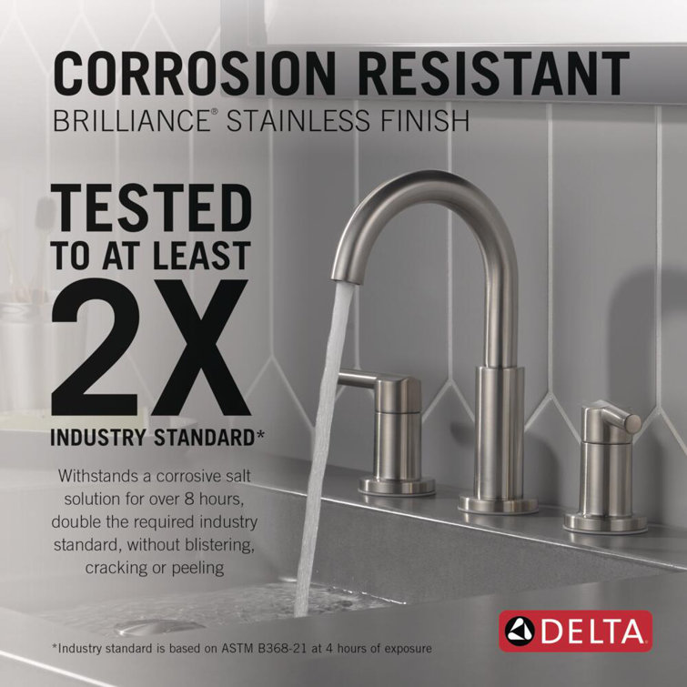 Nicoli Stainless Steel Modern Widespread Bathroom Faucet