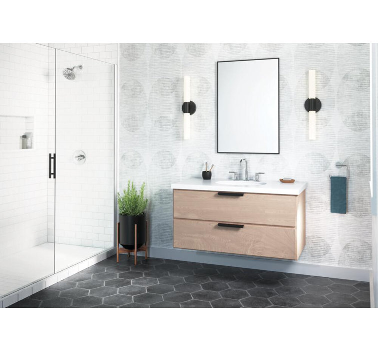 Nicoli Chrome Widespread Bathroom Faucet with Lever Handles