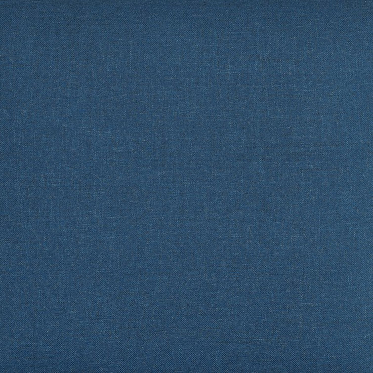 Blue Upholstered Parsons Side Chair with Wood Legs