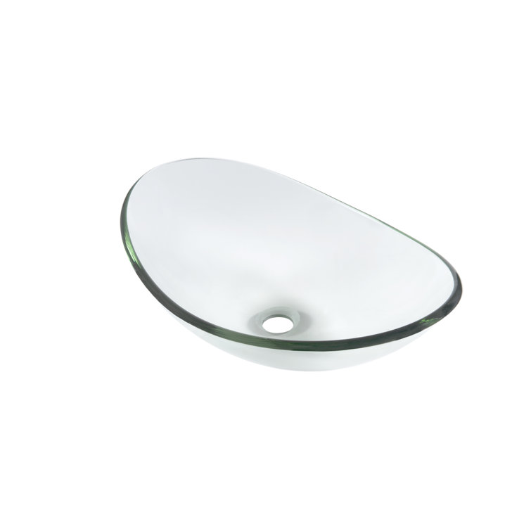 Chiaro Clear Oval Glass Above-Counter Bathroom Sink