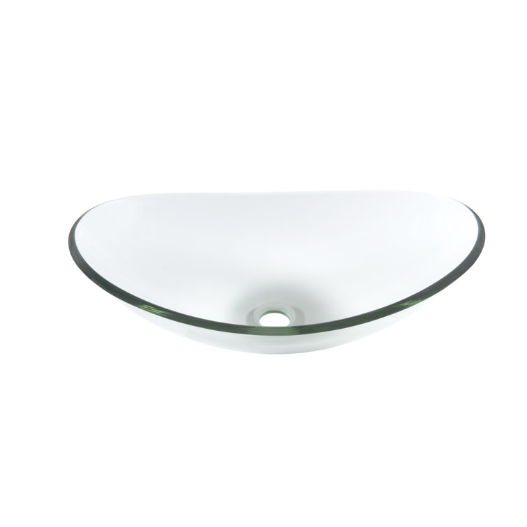 Chiaro Clear Oval Glass Above-Counter Bathroom Sink