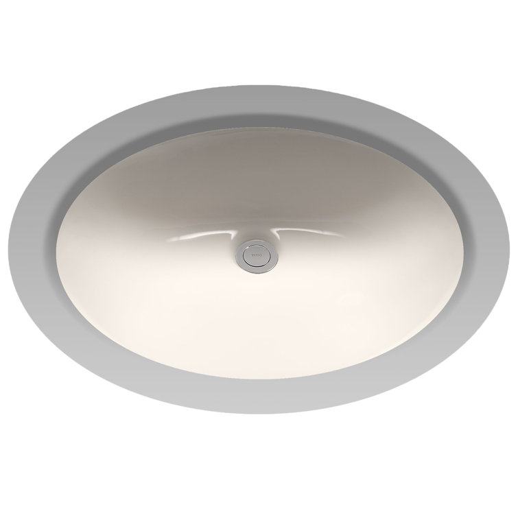 Sedona Beige Oval Ceramic Undermount Bathroom Sink