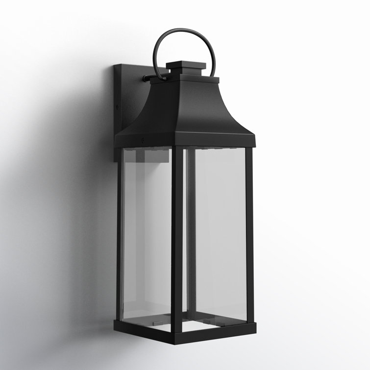 Bradford Dimmable Bronze and Black Outdoor Lantern with Clear Glass