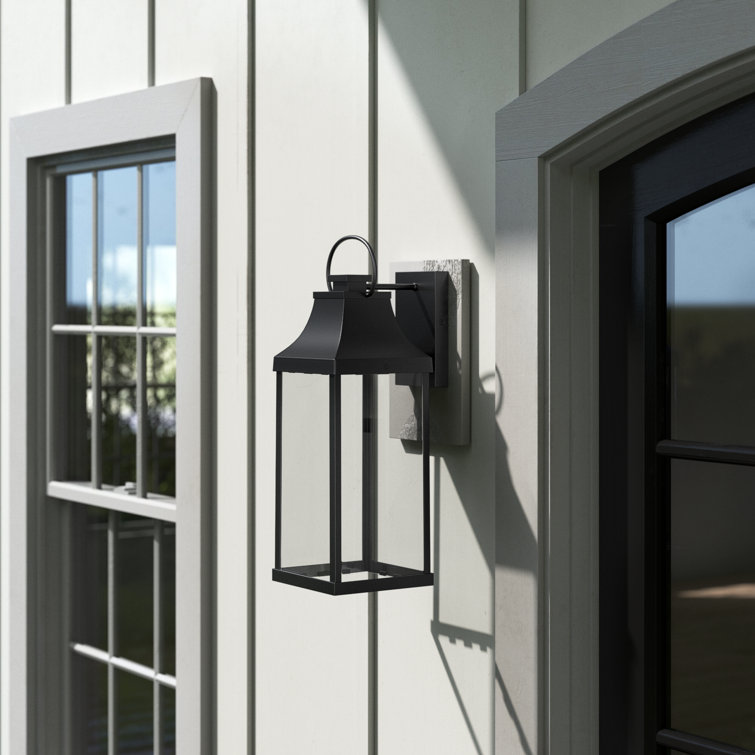 Bradford Dimmable Bronze and Black Outdoor Lantern with Clear Glass