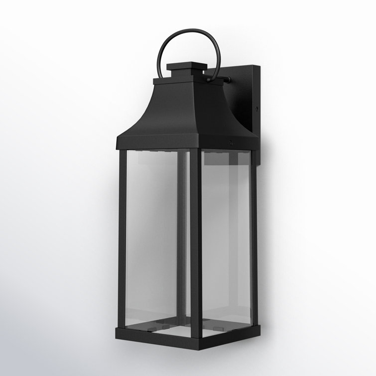 Bradford Dimmable Bronze and Black Outdoor Lantern with Clear Glass