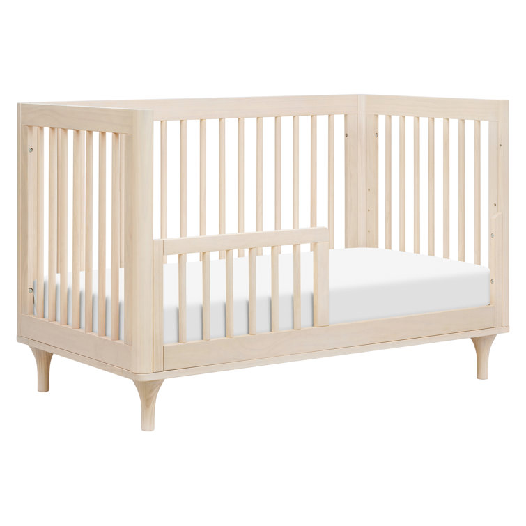 Washed Natural Pine 3-in-1 Convertible Crib with Toddler Rail