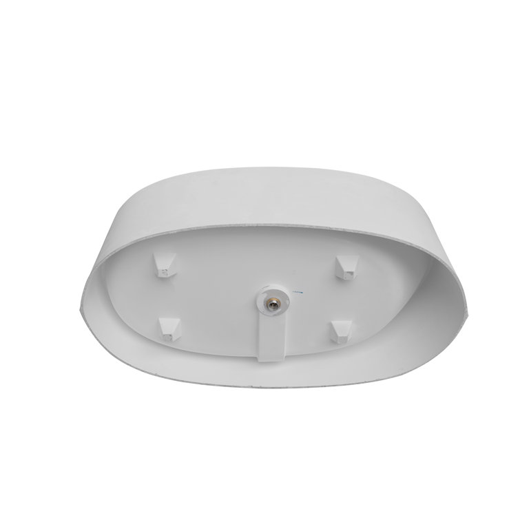 65'' Matte White Solid Surface Freestanding Soaking Bathtub