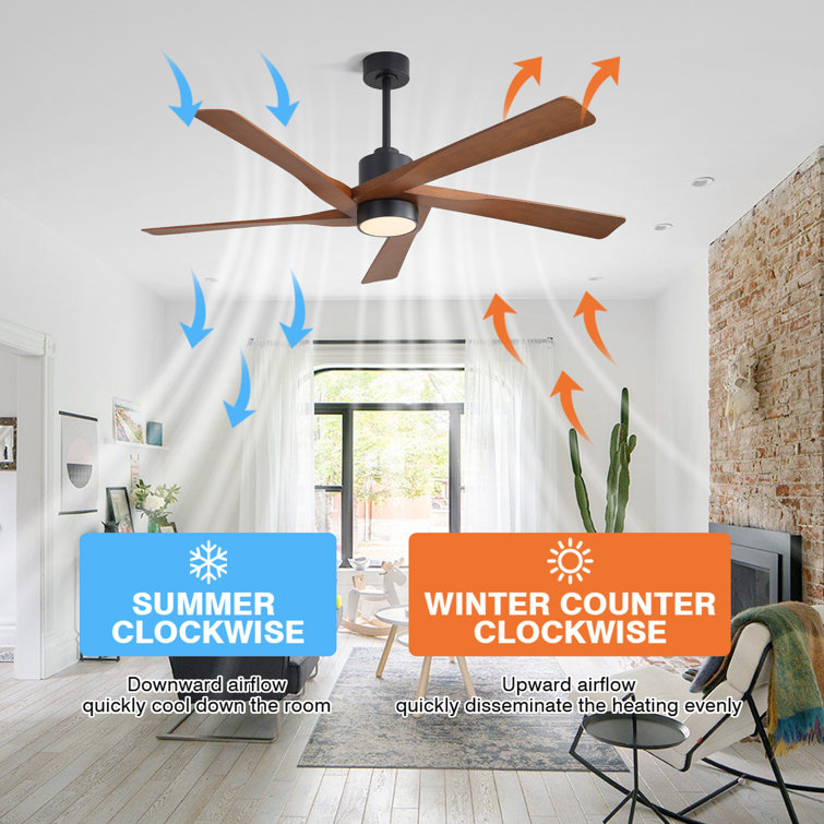 64'' Gold and Black Ceiling Fan with Light and Remote
