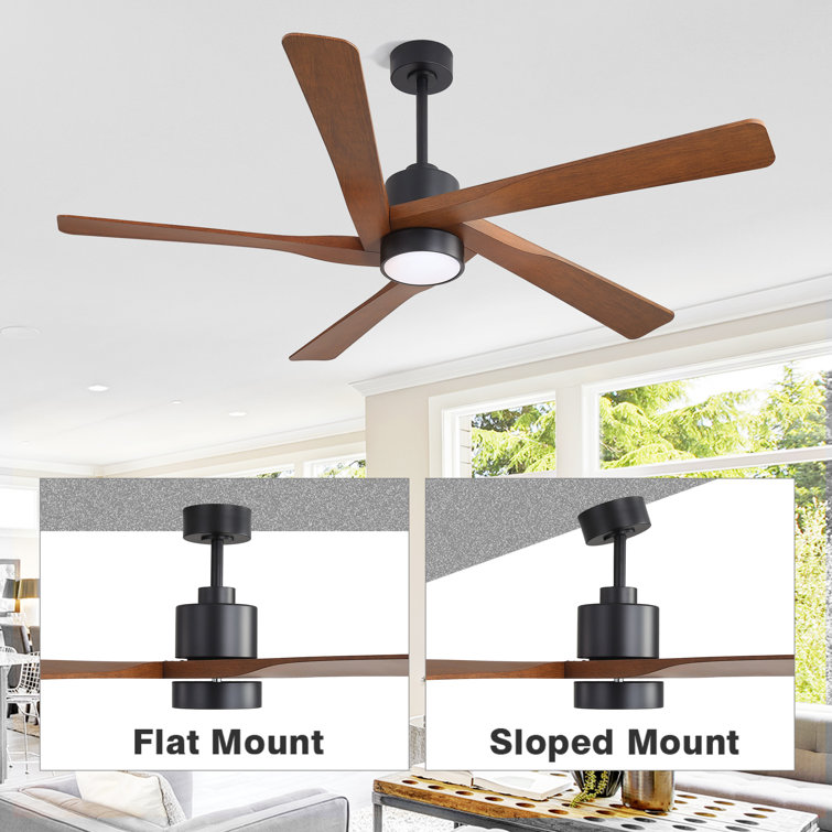 64'' Gold and Black Ceiling Fan with Light and Remote