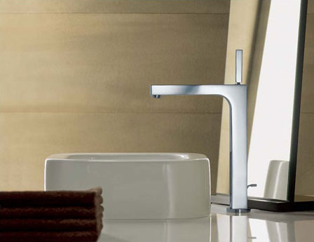 Elysian 15'' Modern Brushed Nickel Single Hole Vessel Faucet
