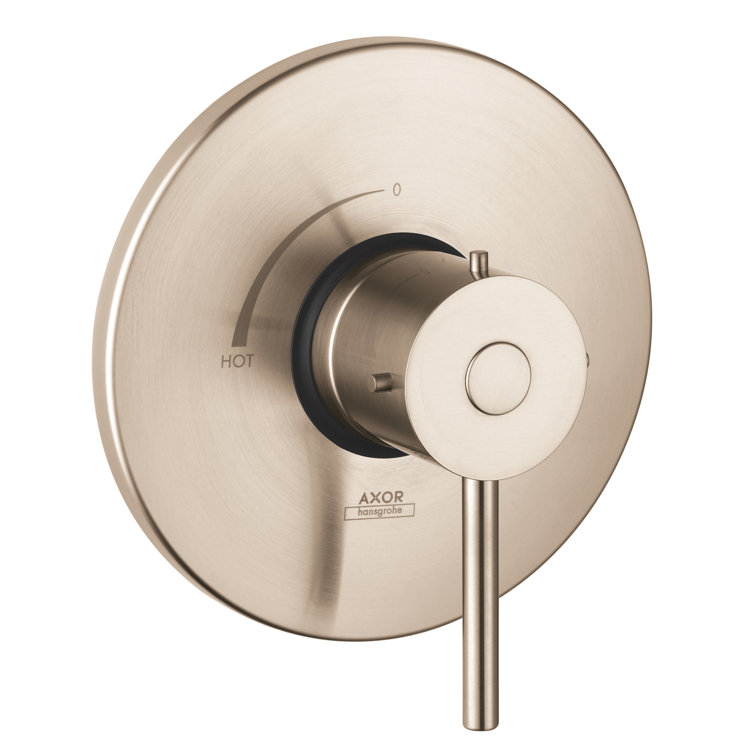Brushed Nickel Wall-Mounted Lever Shower Trim
