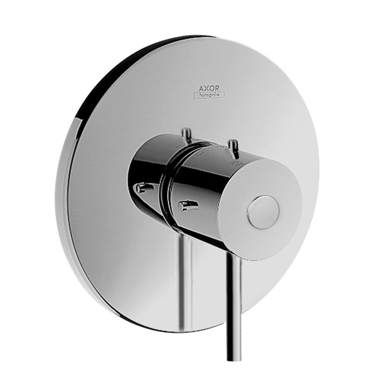 Chrome Modern Wall-Mounted Shower Trim with Lever Handle