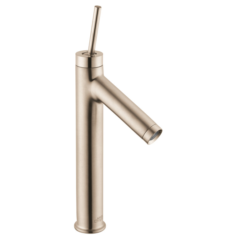 Brushed Nickel Modern Single-Hole Vessel Bathroom Faucet