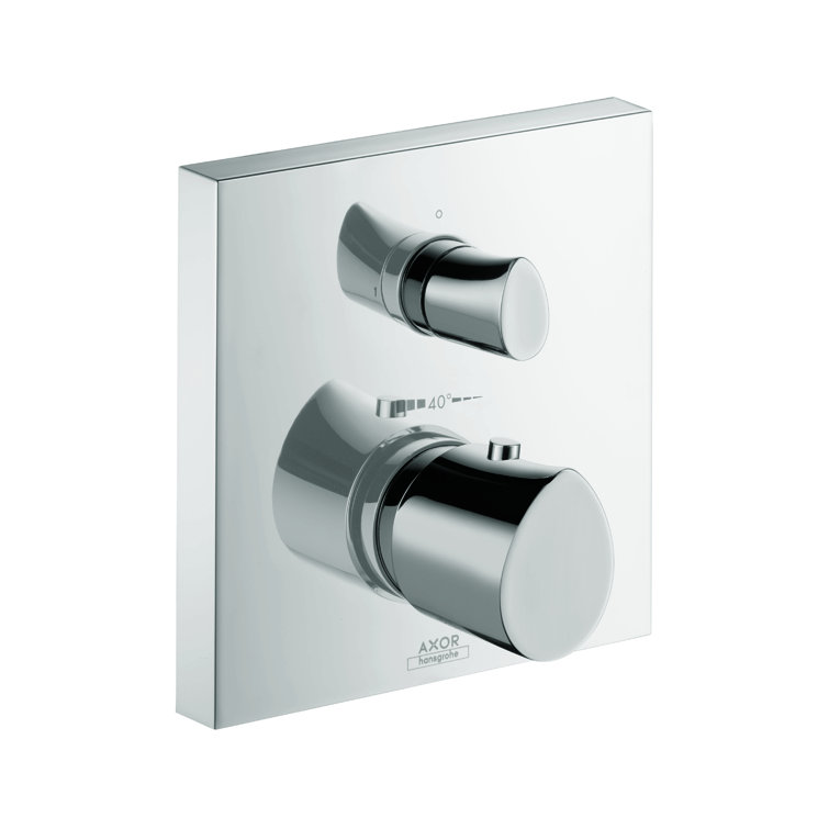 Modern Chrome Thermostatic Shower Trim with Volume Control