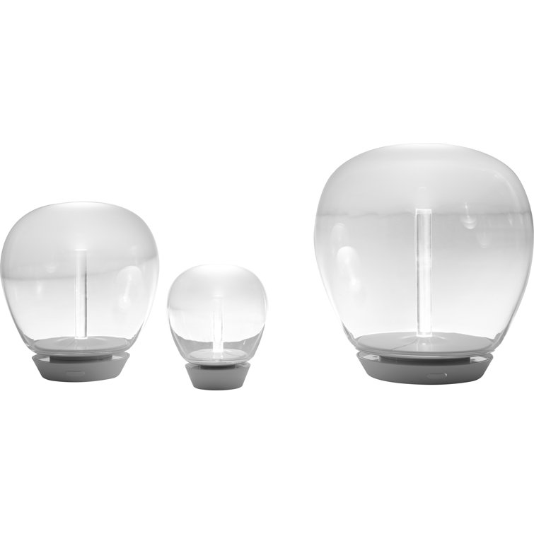 Empatia White Glass LED Table Lamp, 11.38" H