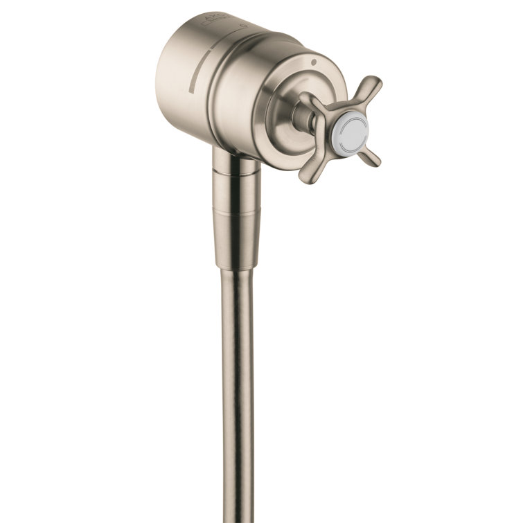 Axor Montreux Classic Brushed Nickel Cross Handle Wall-Mounted Valve