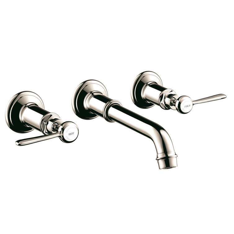 Modern Belle Epoque 8'' Polished Nickel Wall-Mounted Faucet