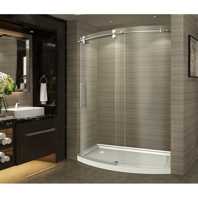 ZenArch 60" Frameless Clear Glass Sliding Shower Door